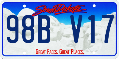 SD license plate 98BV17
