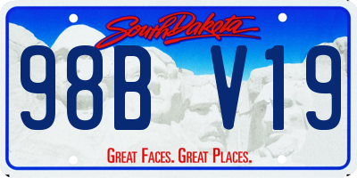 SD license plate 98BV19