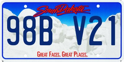 SD license plate 98BV21