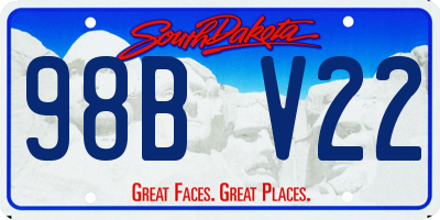 SD license plate 98BV22