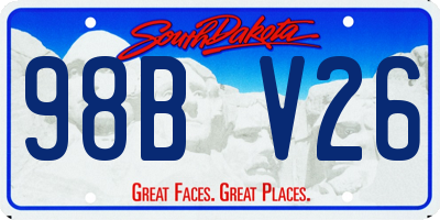 SD license plate 98BV26