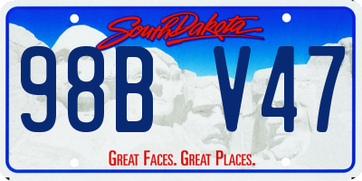 SD license plate 98BV47