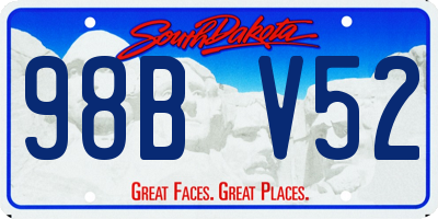 SD license plate 98BV52