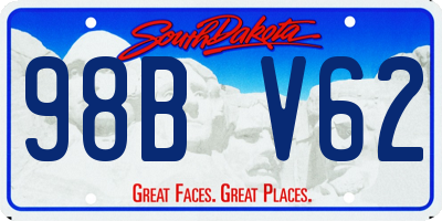 SD license plate 98BV62