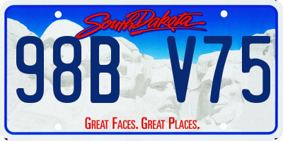 SD license plate 98BV75