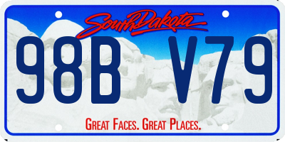 SD license plate 98BV79