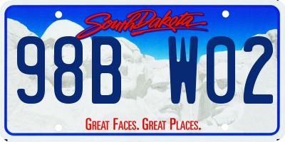 SD license plate 98BW02