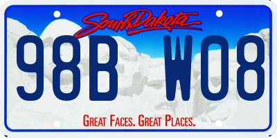 SD license plate 98BW08