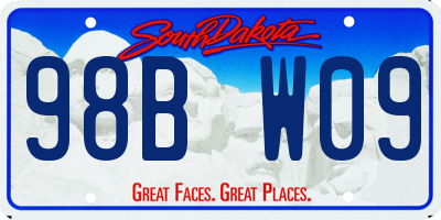 SD license plate 98BW09