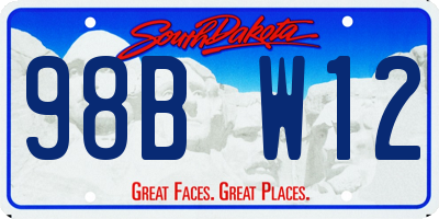 SD license plate 98BW12