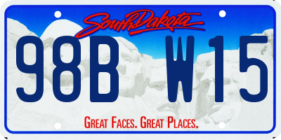 SD license plate 98BW15