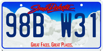 SD license plate 98BW31