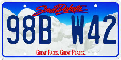 SD license plate 98BW42