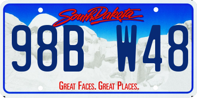 SD license plate 98BW48