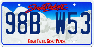 SD license plate 98BW53
