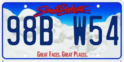 SD license plate 98BW54