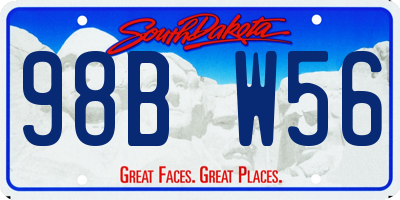 SD license plate 98BW56