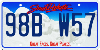 SD license plate 98BW57