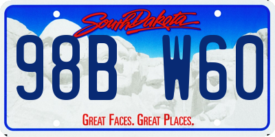 SD license plate 98BW60