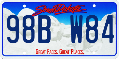 SD license plate 98BW84