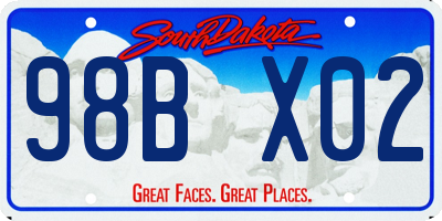 SD license plate 98BX02