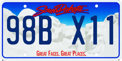 SD license plate 98BX11