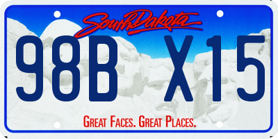 SD license plate 98BX15