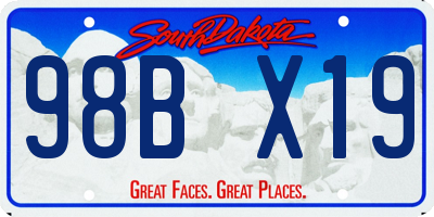 SD license plate 98BX19