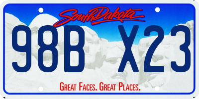 SD license plate 98BX23