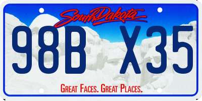 SD license plate 98BX35