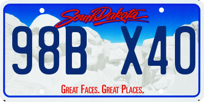 SD license plate 98BX40