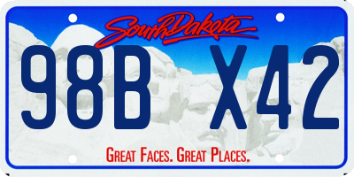 SD license plate 98BX42