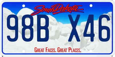 SD license plate 98BX46