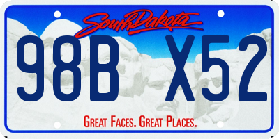 SD license plate 98BX52