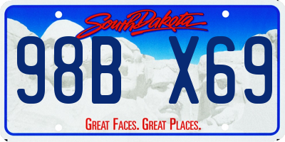 SD license plate 98BX69