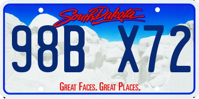 SD license plate 98BX72