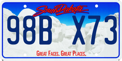 SD license plate 98BX73