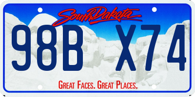 SD license plate 98BX74