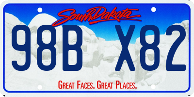 SD license plate 98BX82