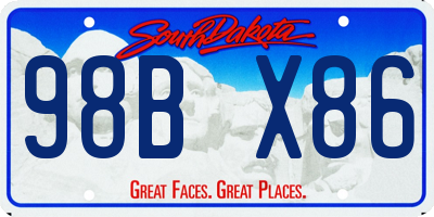 SD license plate 98BX86