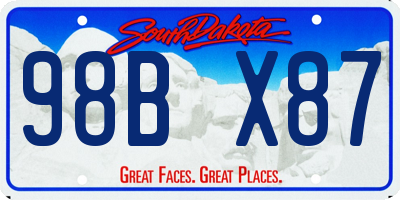 SD license plate 98BX87