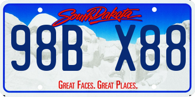 SD license plate 98BX88