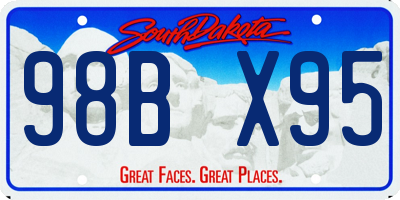 SD license plate 98BX95