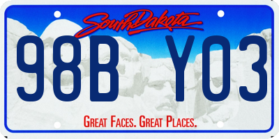 SD license plate 98BY03