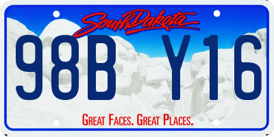 SD license plate 98BY16