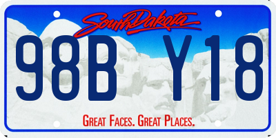 SD license plate 98BY18