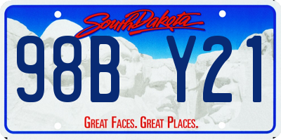 SD license plate 98BY21