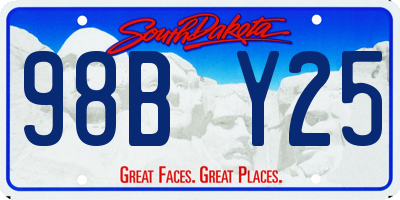 SD license plate 98BY25