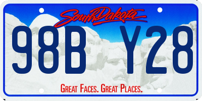 SD license plate 98BY28