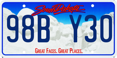 SD license plate 98BY30